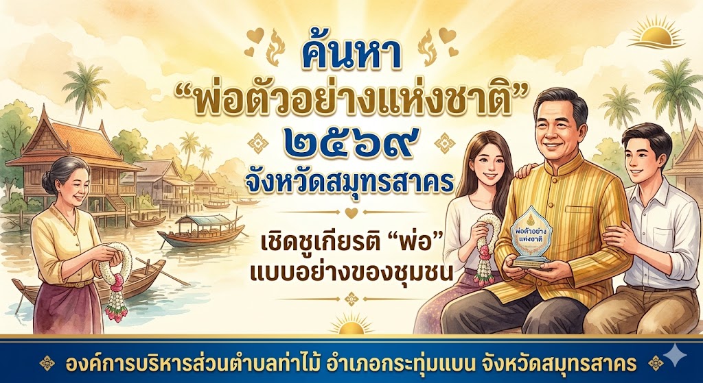 เฟ้นหา “พ่อตัวอย่างแห่งชาติ” ประจำปี 2569 จังหวัดสมุทรสาคร